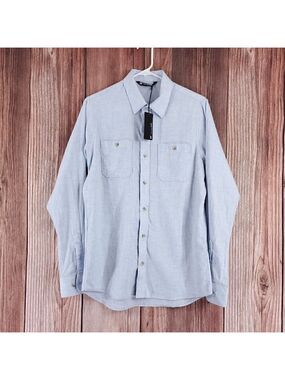 NWT Travis Mathew Mens Size Small Hefe Blue Long Sleeve Button Up Shirt 1MP221